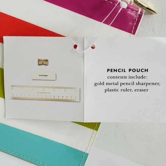 KATE SPADE Candy Stripe Pencil Pouch - Picture 3 of 3